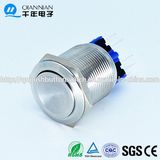 Qn22-B3 22mm Momentary|Latching High Concave Head Pin Terminal Metal Push Button Switch
